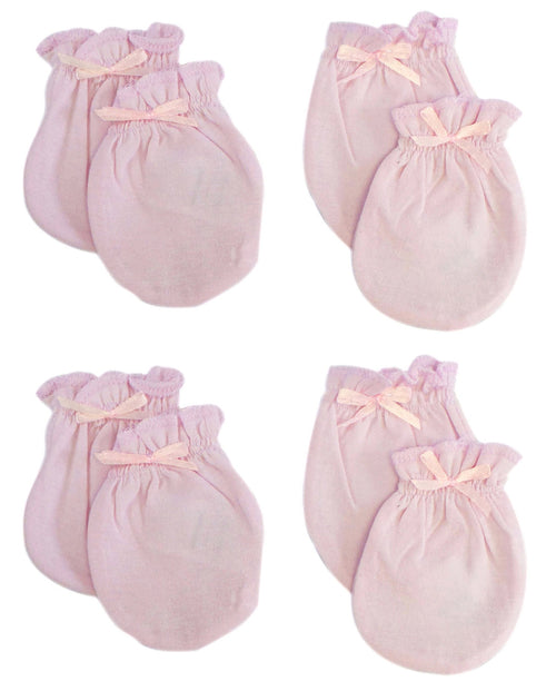 Pink Bambini infant mittens pack of 4, product photo