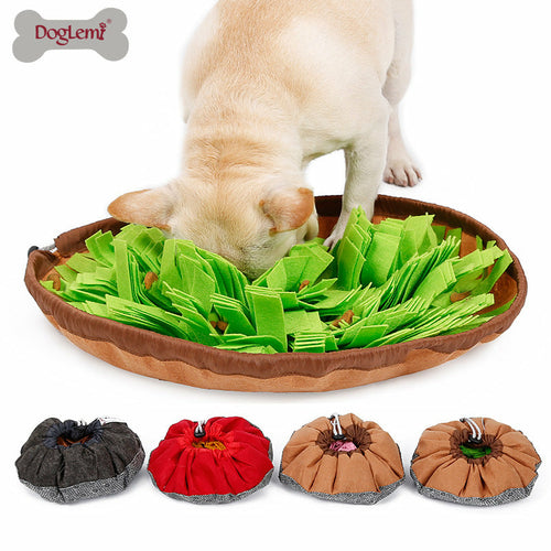 Pet sniffing mat slow feeder puzzle blanket, pink