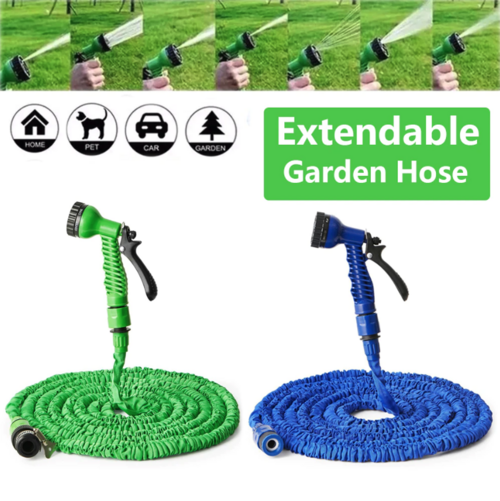 Expandable garden hose usage diagram