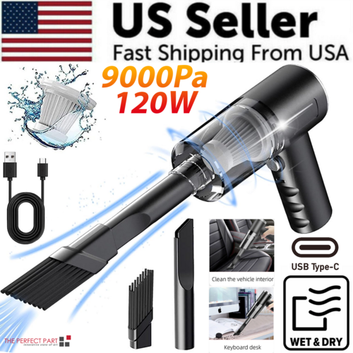 120W cordless handheld vacuum cleaner, front view