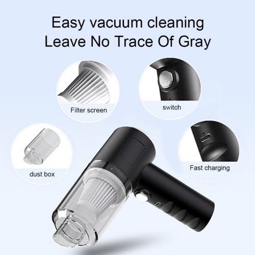 Cordless handheld vacuum features diagram