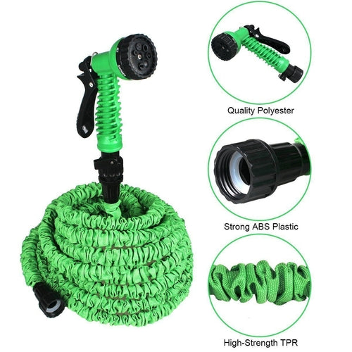Expandable garden hose fitting connector detail