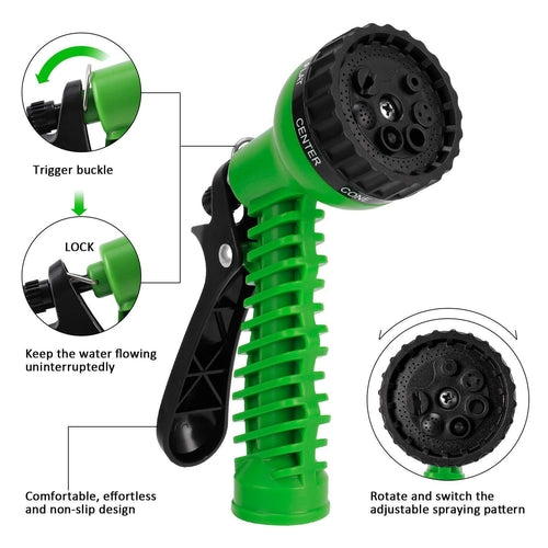 Expandable garden hose watering plants