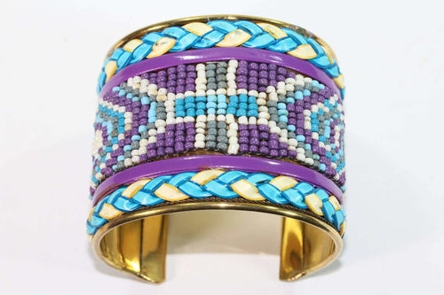 Beaded cuff bangle packaging photo