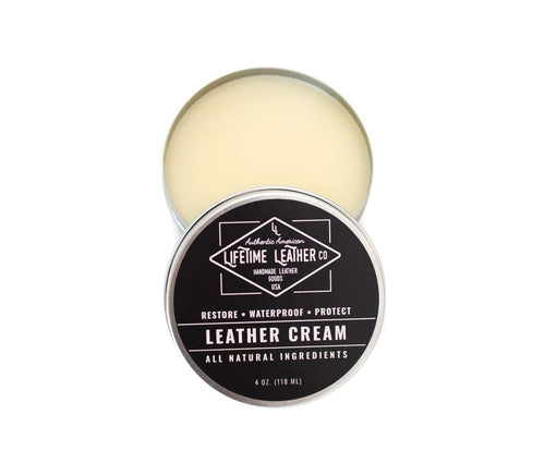 Leather cream conditioner jar