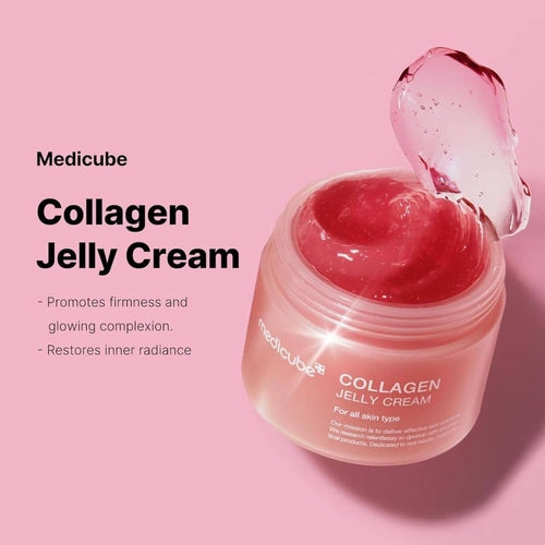 Medicube Collagen Jelly Cream applied to skin