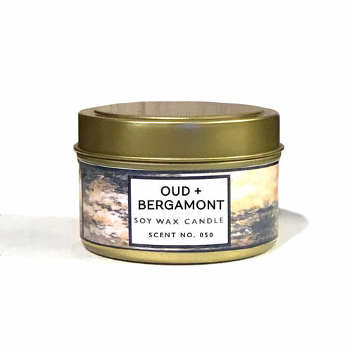 Nicole Rose Studio oud bergamot 4oz soy wax candle