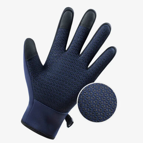 Thermal gloves palm grip detail