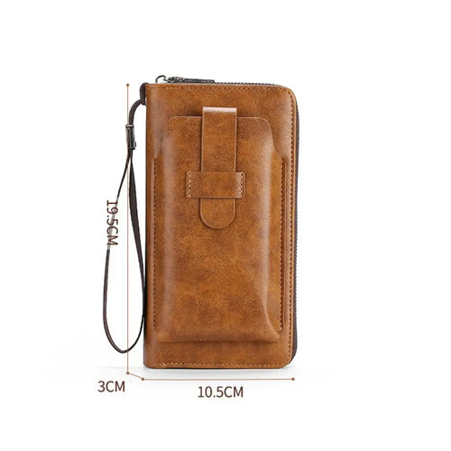 Cowhide wallet khaki colorway