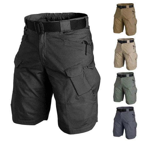 Men's quick dry outdoor cargo shorts, front view