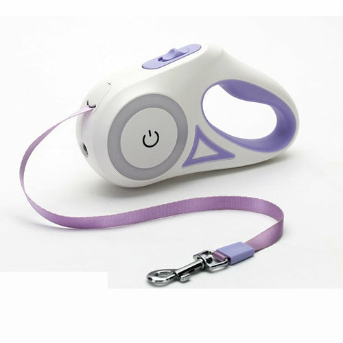 Automatic retractable lighting dog leash, product photo