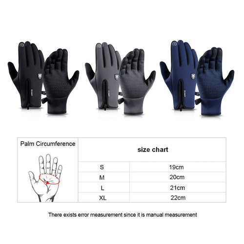 Thermal gloves worn while cycling