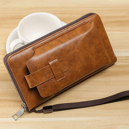 Cowhide wallet coffee colorway