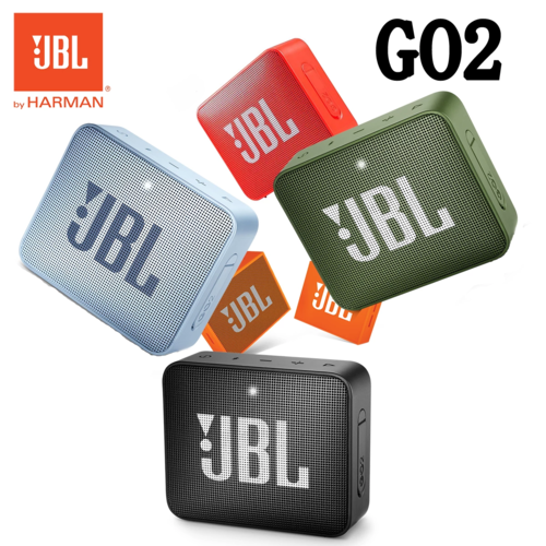 JBL GO 2 waterproof bluetooth speaker, front view