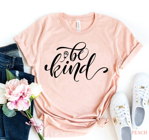 Be Kind graphic t-shirt, front view