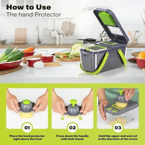 Miibox vegetable chopper interchangeable blades