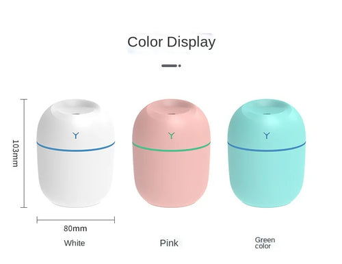 Portable humidifier LED night light glowing