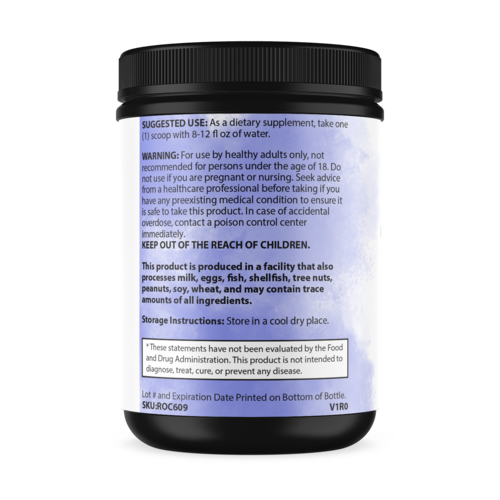 Pure Creatine supplement facts label