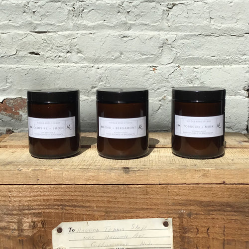 Oud and bergamot soy wax candle 8oz size