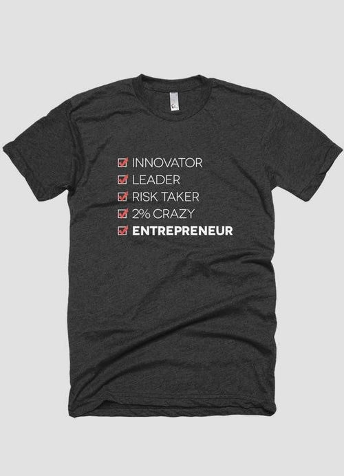 Ingredients Of An Entrepreneur graphic t-shirt, front view
