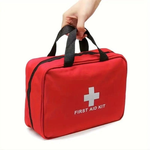 First aid kit bag open view