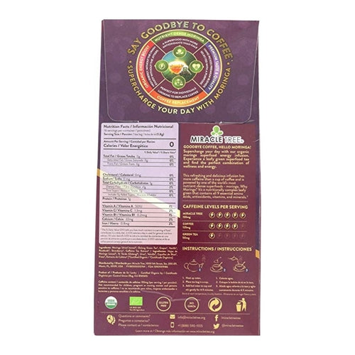 Organic Moringa Energy Tea bag close-up